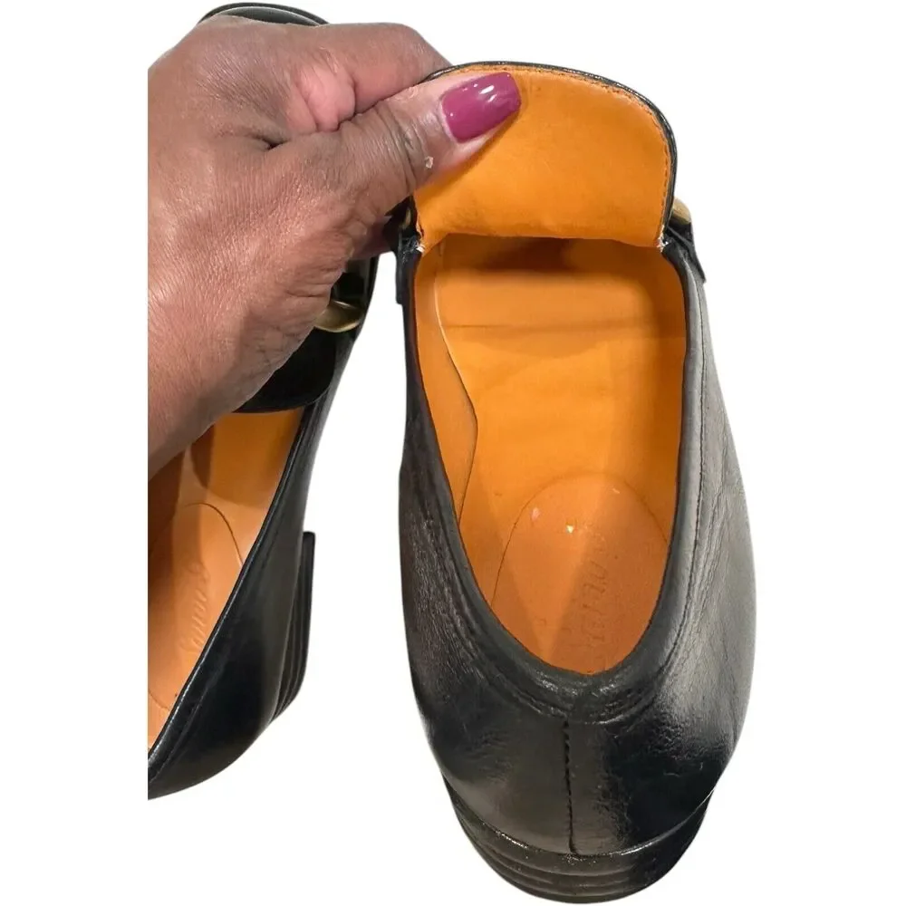 SAINT G JULIET BLACK LEATHER HANDCRAFTED Slip-on MOCCASINS Flats Sz EU 39 US 9 - Picture 7 of 10